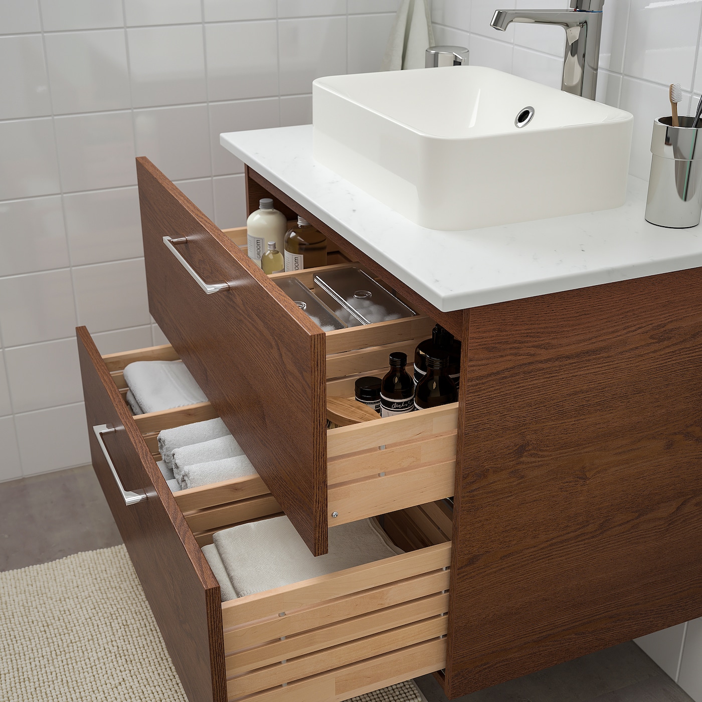Фото ГОДМОРГОН/ТОЛКЕН / ХОРВИК Кабинет столешница + раковина 17 3/4x12 2/8 дюйма
