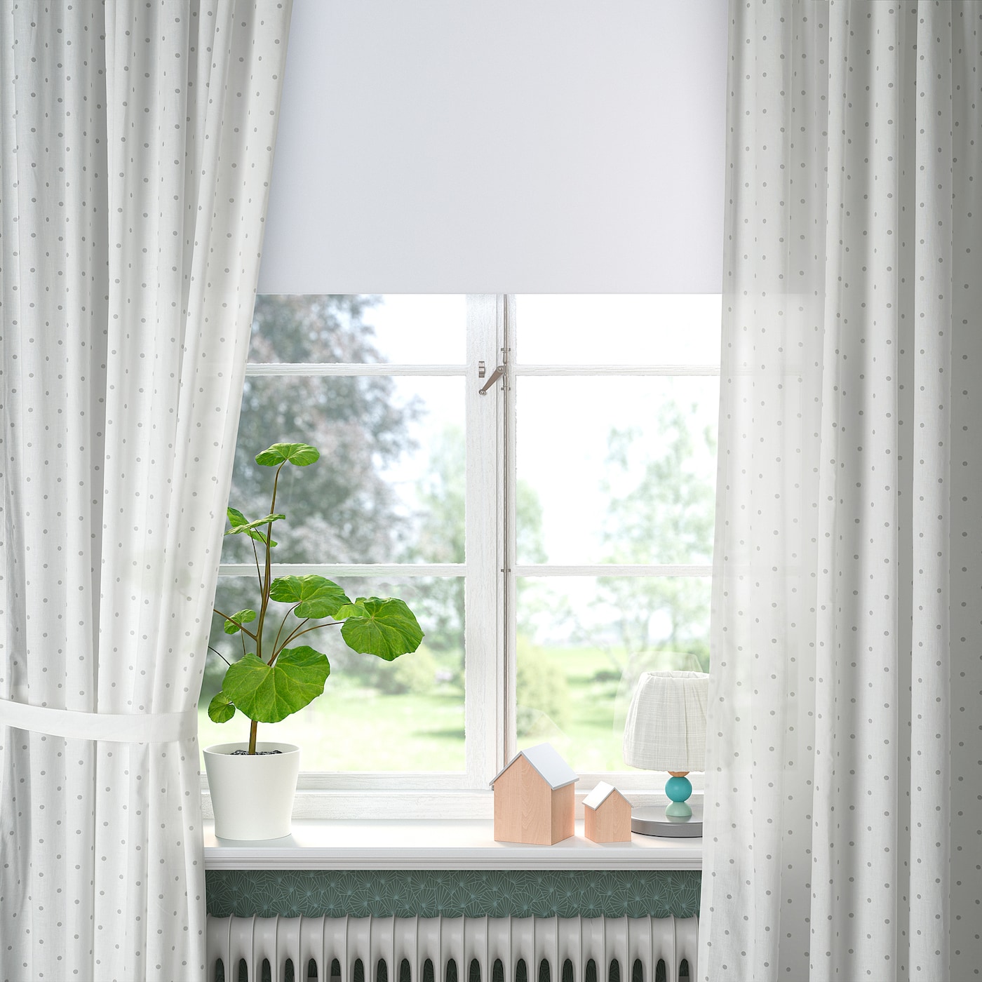 Фото ЛЕН Шторы с подхватами 1 пара