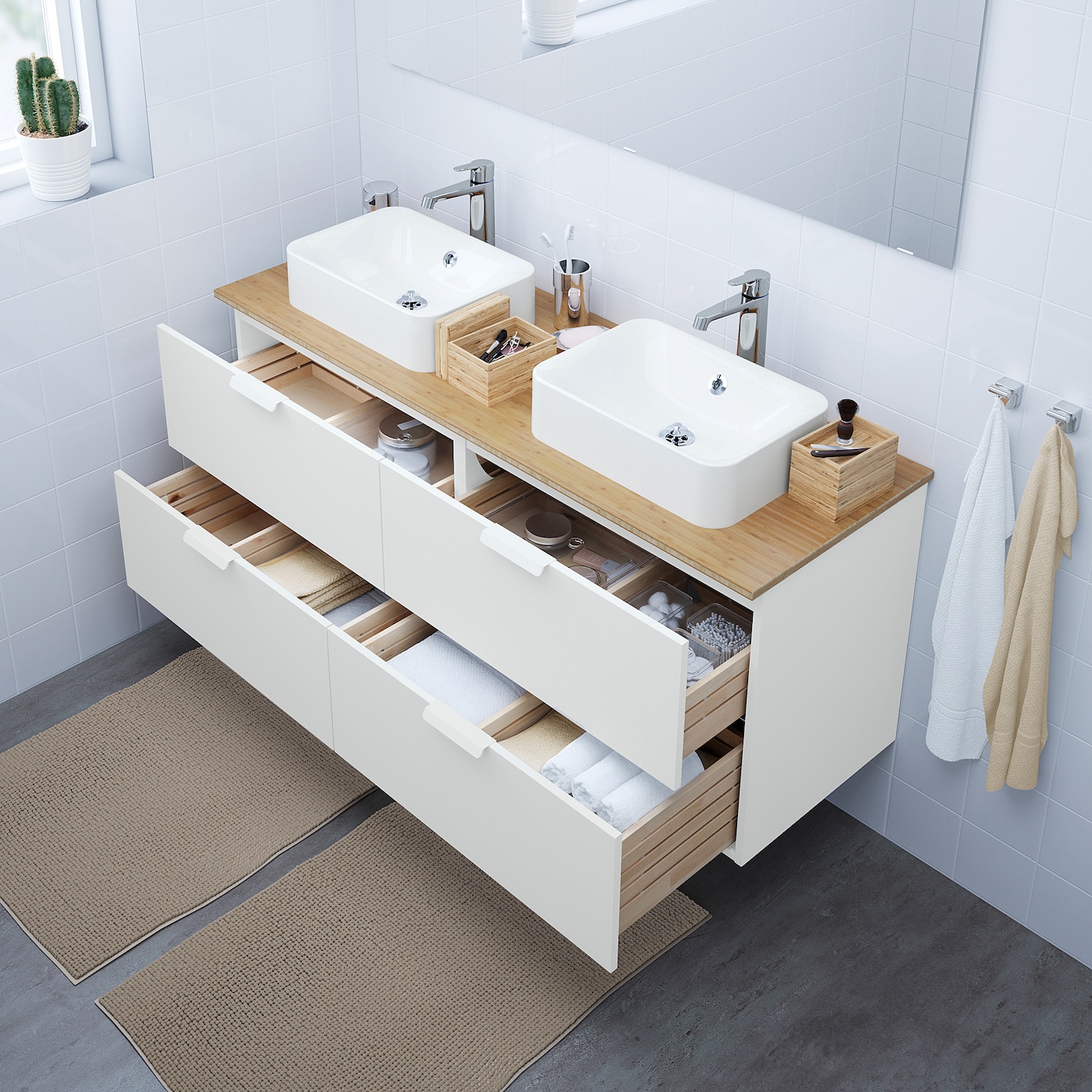 Фото ГОДМОРГОН/ТОЛКЕН / ХОРВИК Кабинет столешница + раковина 17 3/4x12 2/8 дюйма