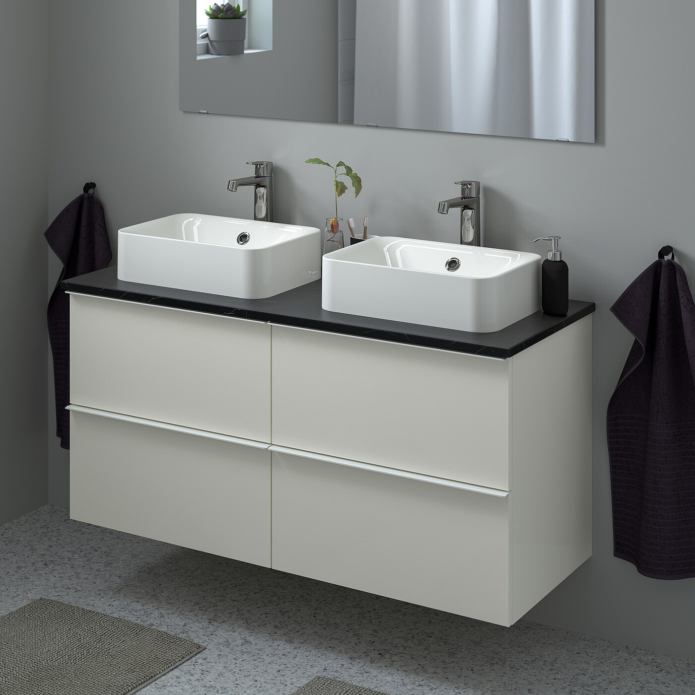 Фото ГОДМОРГОН/ТОЛКЕН / ХОРВИК Кабинет столешница + раковина 17 3/4x12 2/8 дюйма