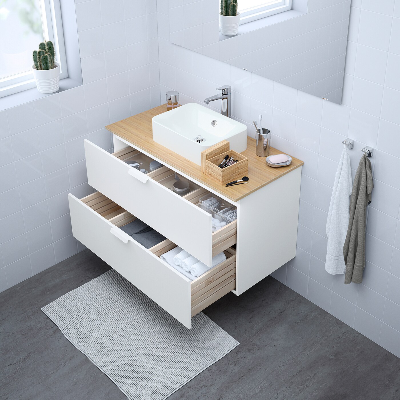 Фото ГОДМОРГОН/ТОЛКЕН / ХОРВИК Кабинет столешница + раковина 17 3/4x12 2/8 дюйма