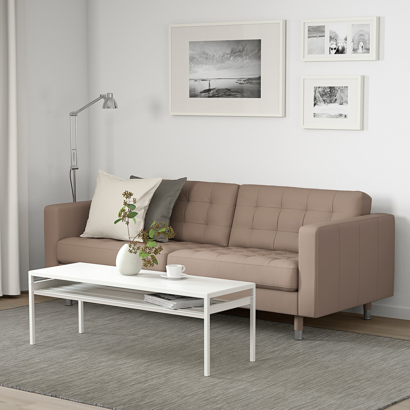 Фото МОРАБО Диван Grann/Bomstad темно-бежевый/металл