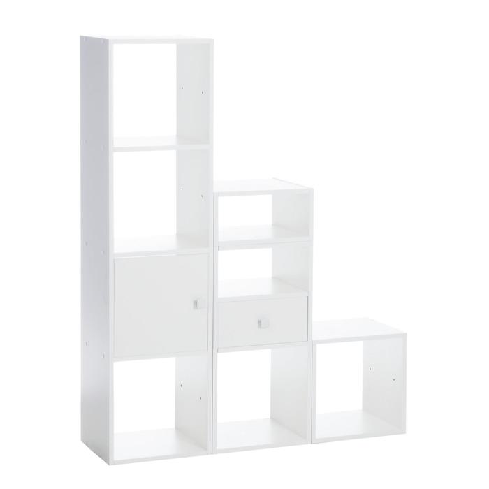 Фото Стеллаж №4 DICE CUBE 4 секции, 360х320х1395, Белый