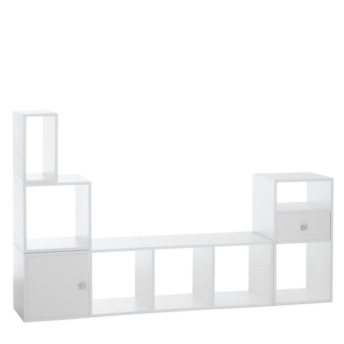 Фото Стеллаж №4 DICE CUBE 4 секции, 360х320х1395, Белый