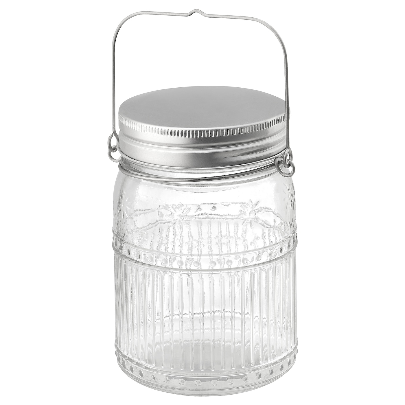 Фото СОММАРЛОНКЕ, Светодиодная декоративная настольная лампа, наружный кувшин/на батарейках, прозрачный