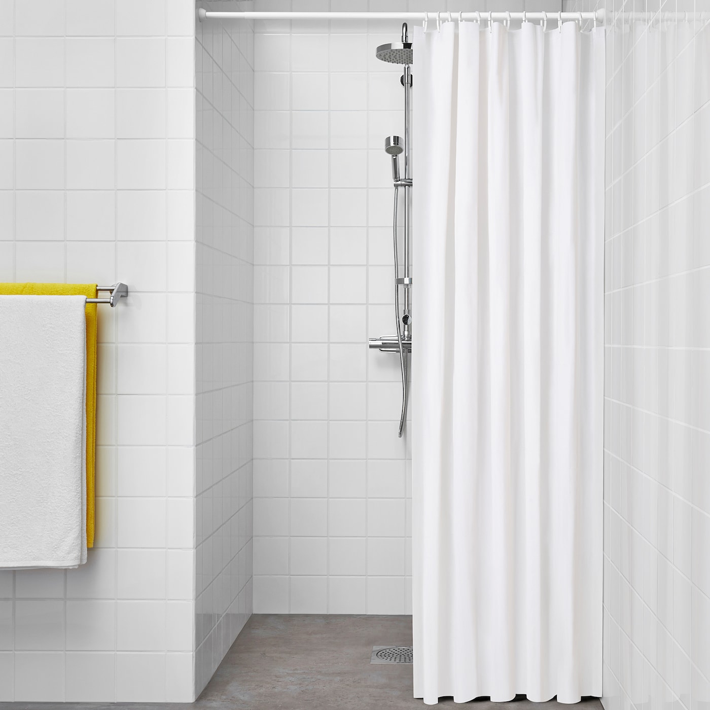 Фото ЛУДХАГТОРН Душевая занавеска белый