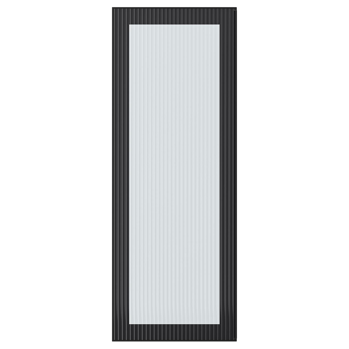 Фото ХЕЙСТА, Стеклянная дверь, антрацит/рифленое стекло