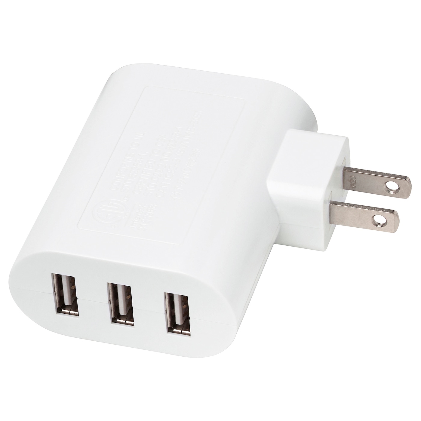 Фото СМОХАГЕЛЬ, 3-портовое USB-зарядное устройство, белый