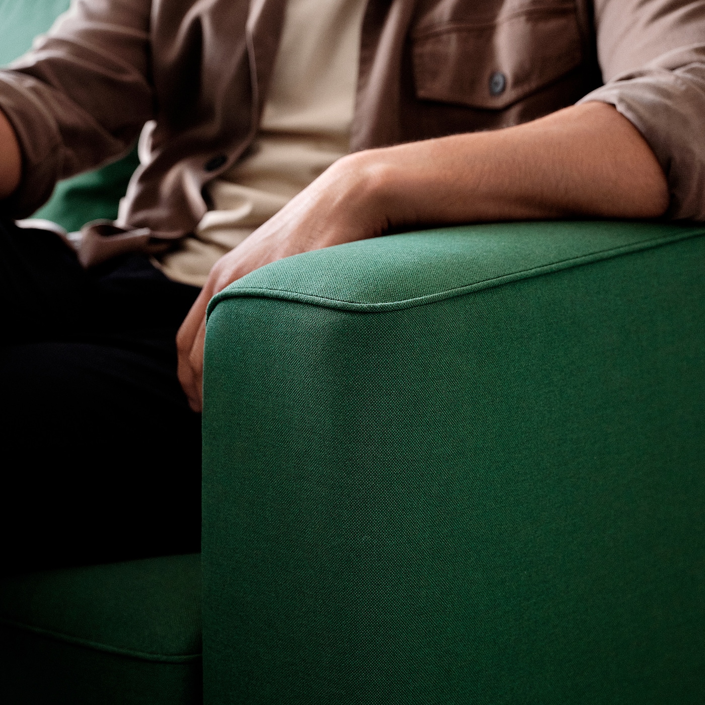 Фото ПЭРУП Диван Виссле темно-зеленый