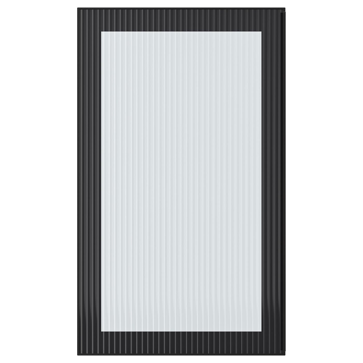 Фото ХЕЙСТА, Стеклянная дверь, антрацит/рифленое стекло