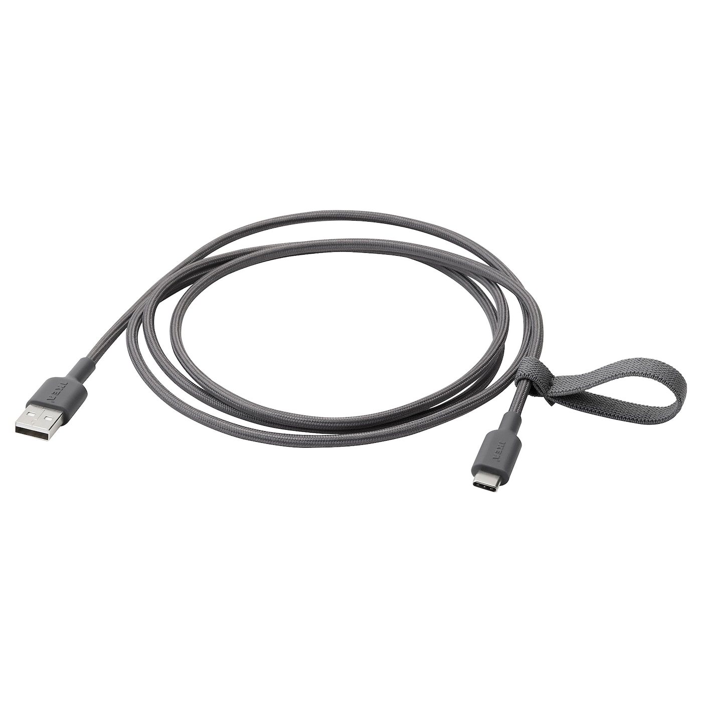 Фото ЛИЛЛХУЛЬТ, USB-A — USB-C, темно-серый