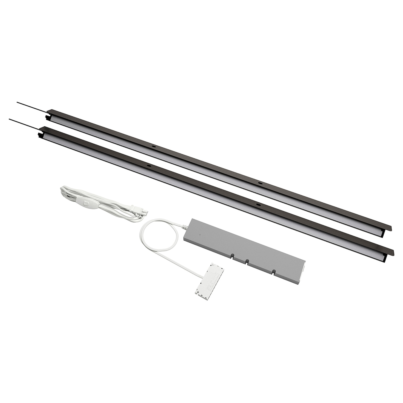 Фото ОВЕРСИДАН / ТРОДФРИ, Комплект освещения, темно-серый