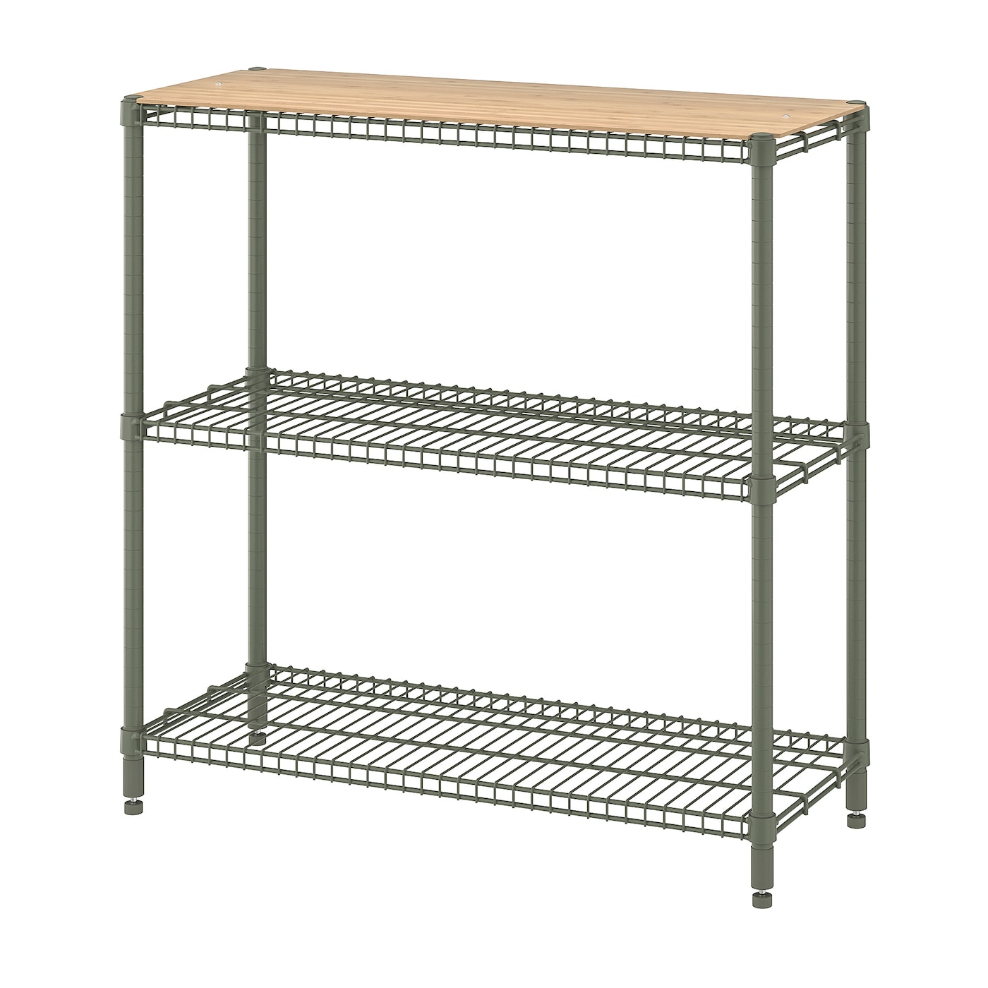 Фото ОМАР, 1 секция стеллаж, серо-зеленый бамбук