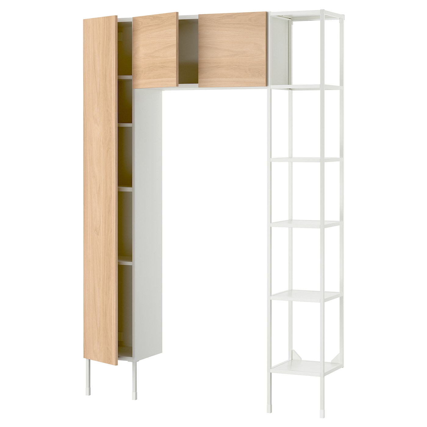 Фото ЭНХЕТ, Комбинация хранения, белый/дубовый эффект