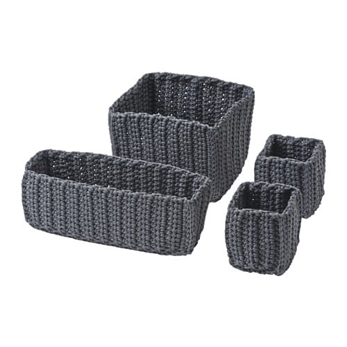 Фото Набор корзин, 4 штуки НОРДРЭНА