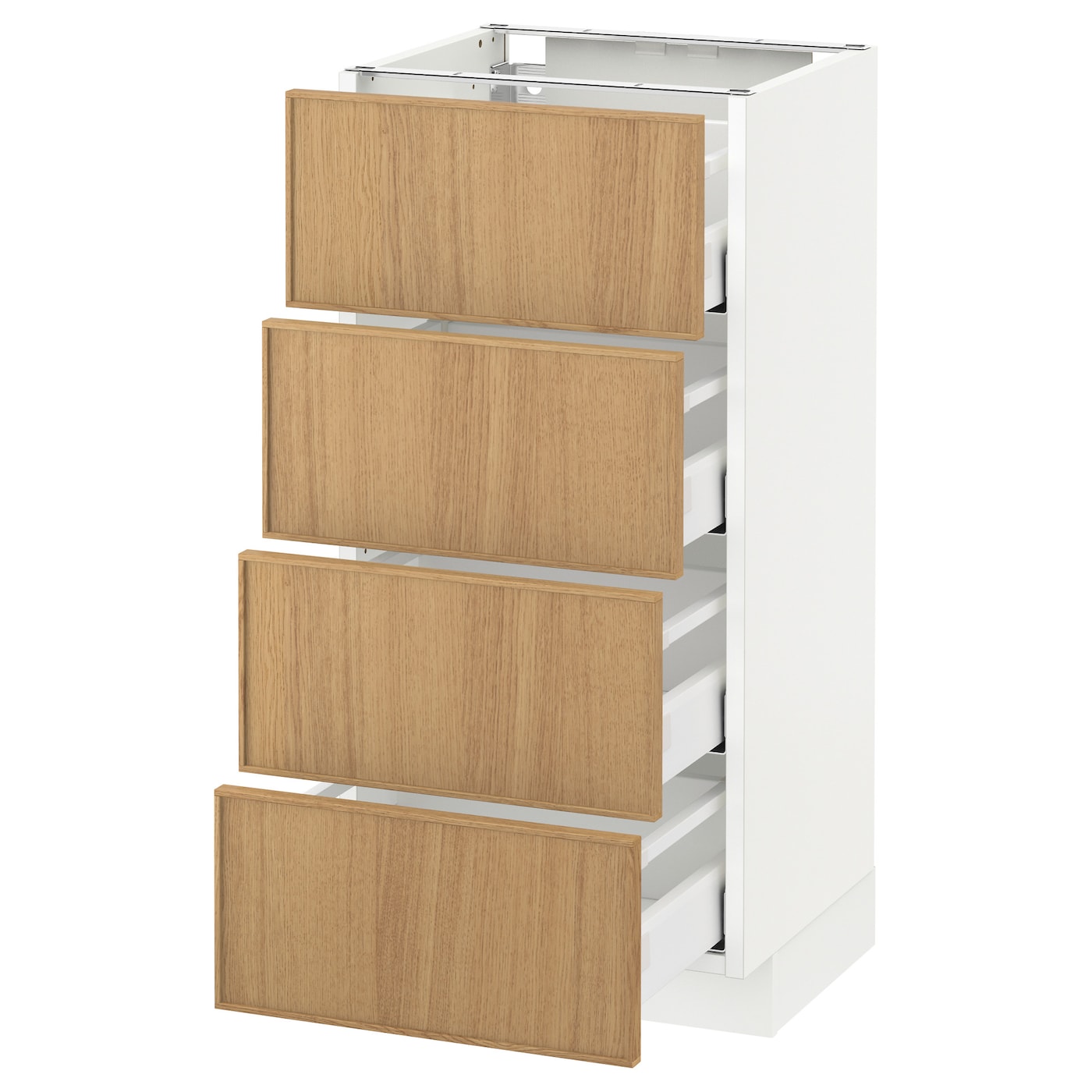 Фото Напольный шкаф 4 фронтальных панели / 4 ящика МЕТОД / МАКСИМЕРА