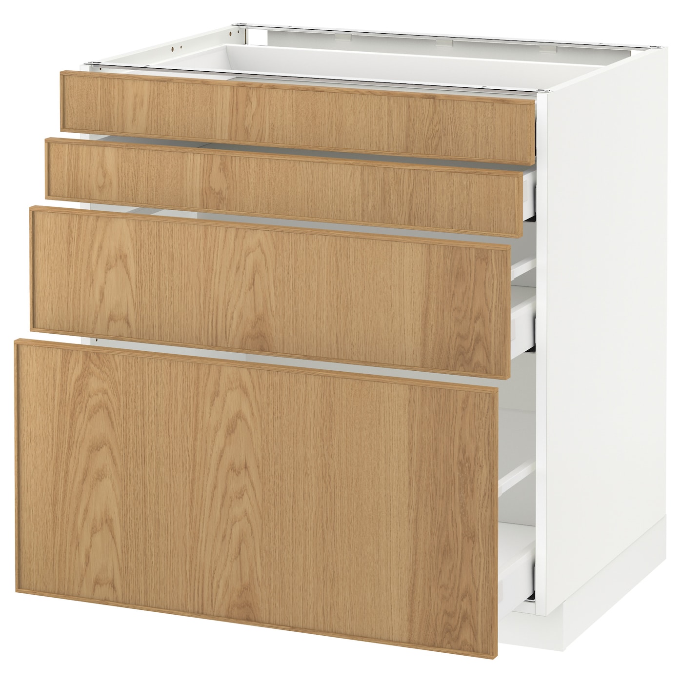 Фото Напольный шкаф 4 фронтальных панели / 4 ящика МЕТОД / МАКСИМЕРА