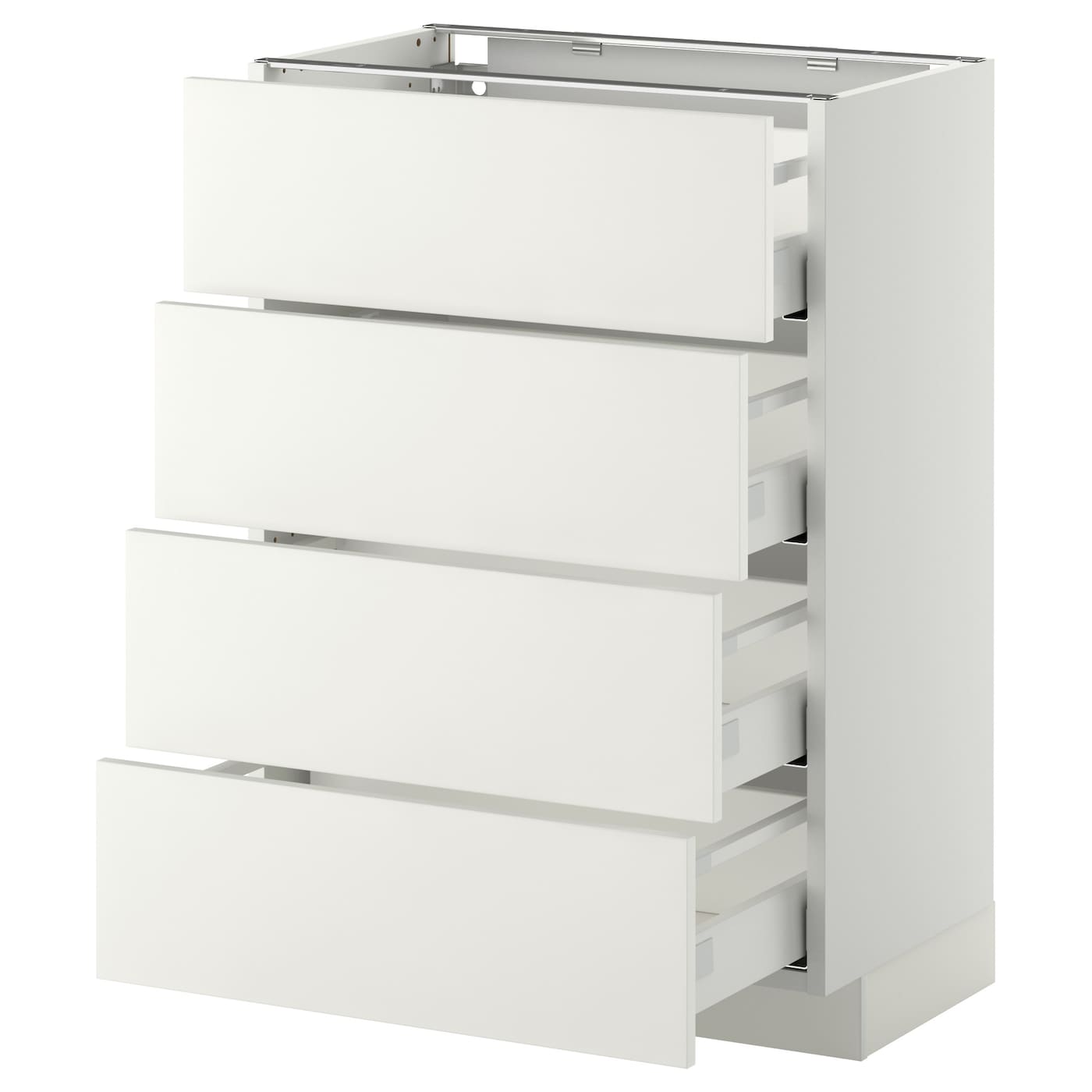 Фото Напольный шкаф 4 фронтальных панели / 4 ящика МЕТОД / МАКСИМЕРА