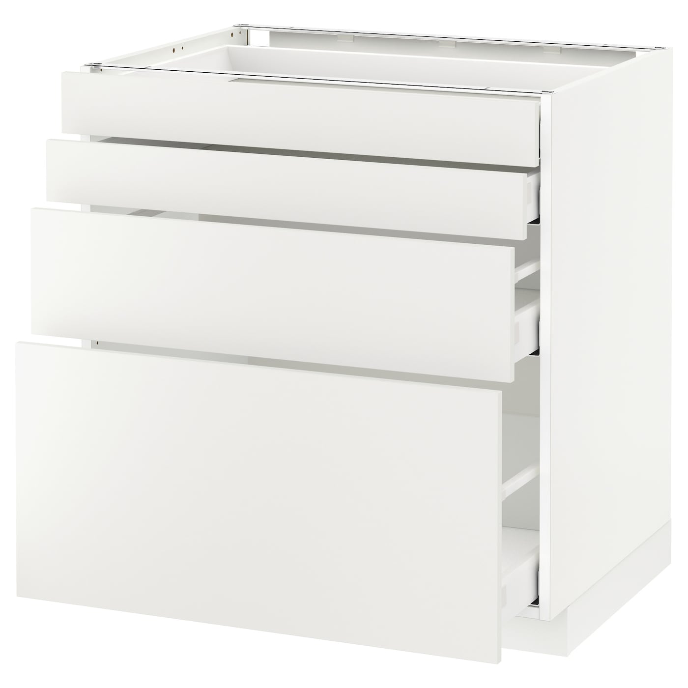 Фото Напольный шкаф 4 фронтальных панели / 4 ящика МЕТОД / МАКСИМЕРА