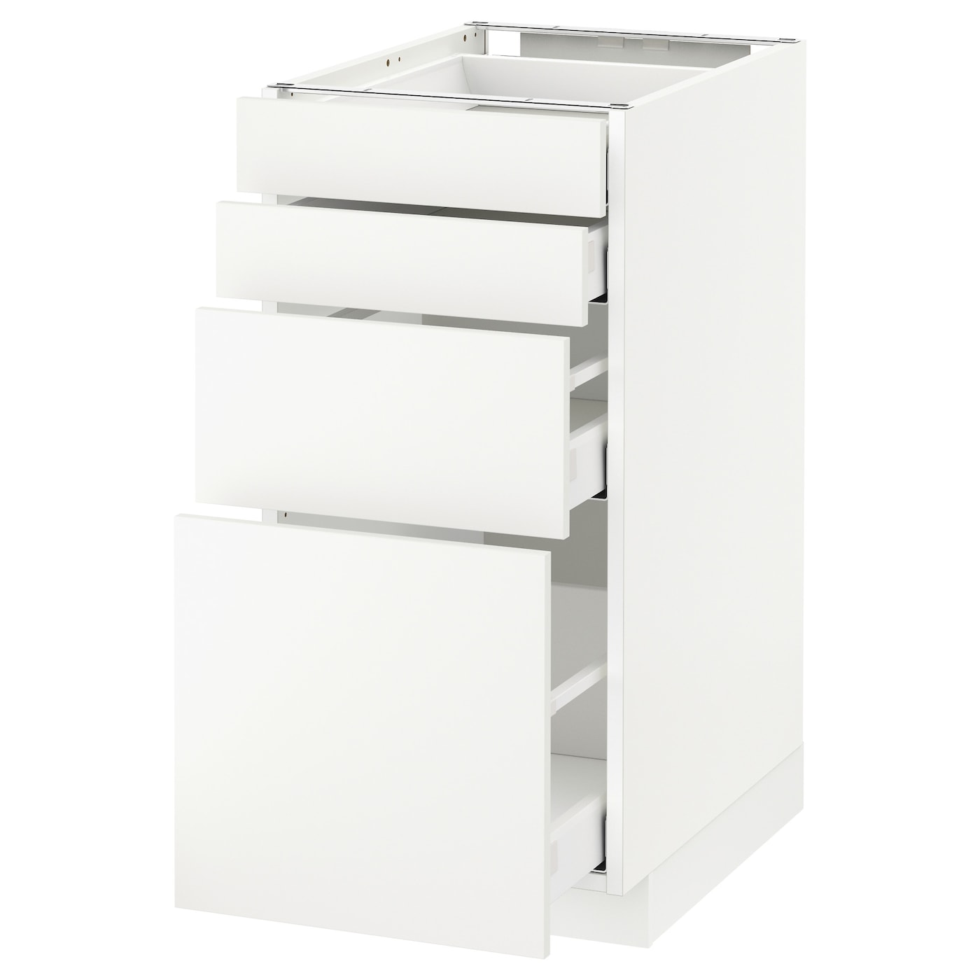 Фото Напольный шкаф 4 фронтальных панели / 4 ящика МЕТОД / МАКСИМЕРА