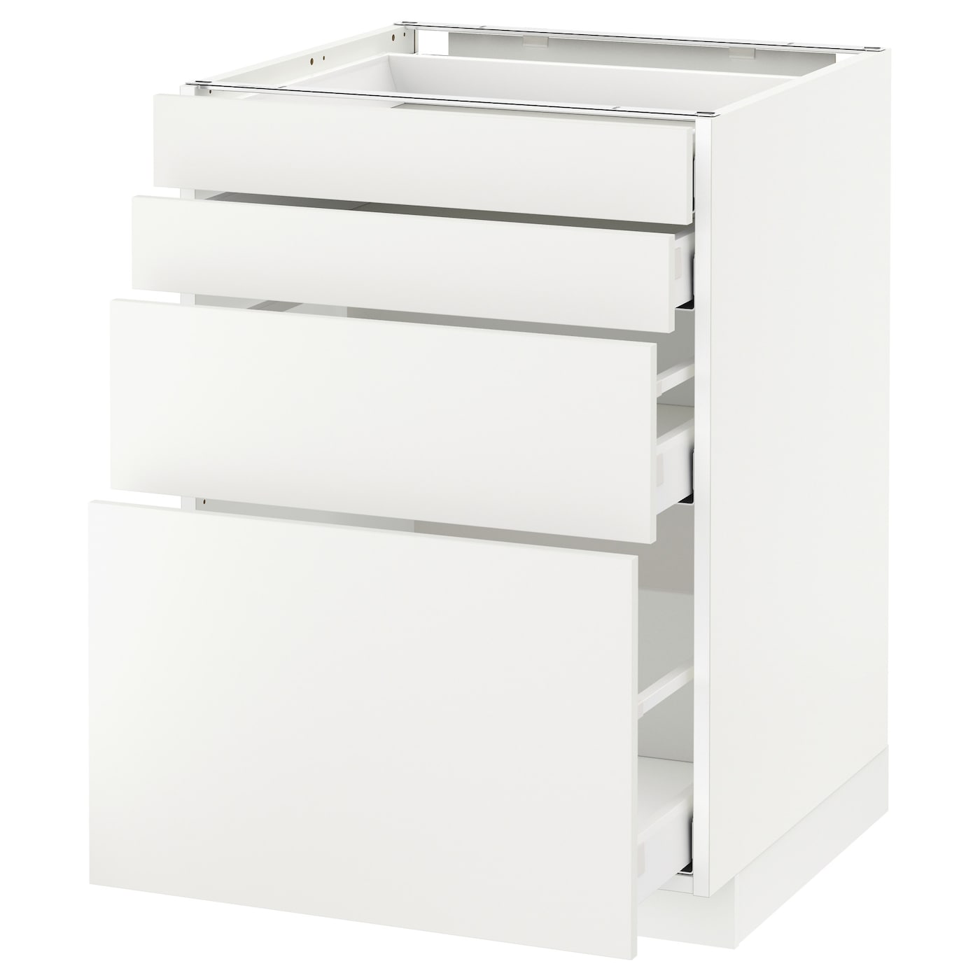 Фото Напольный шкаф 4 фронтальных панели / 4 ящика МЕТОД / МАКСИМЕРА