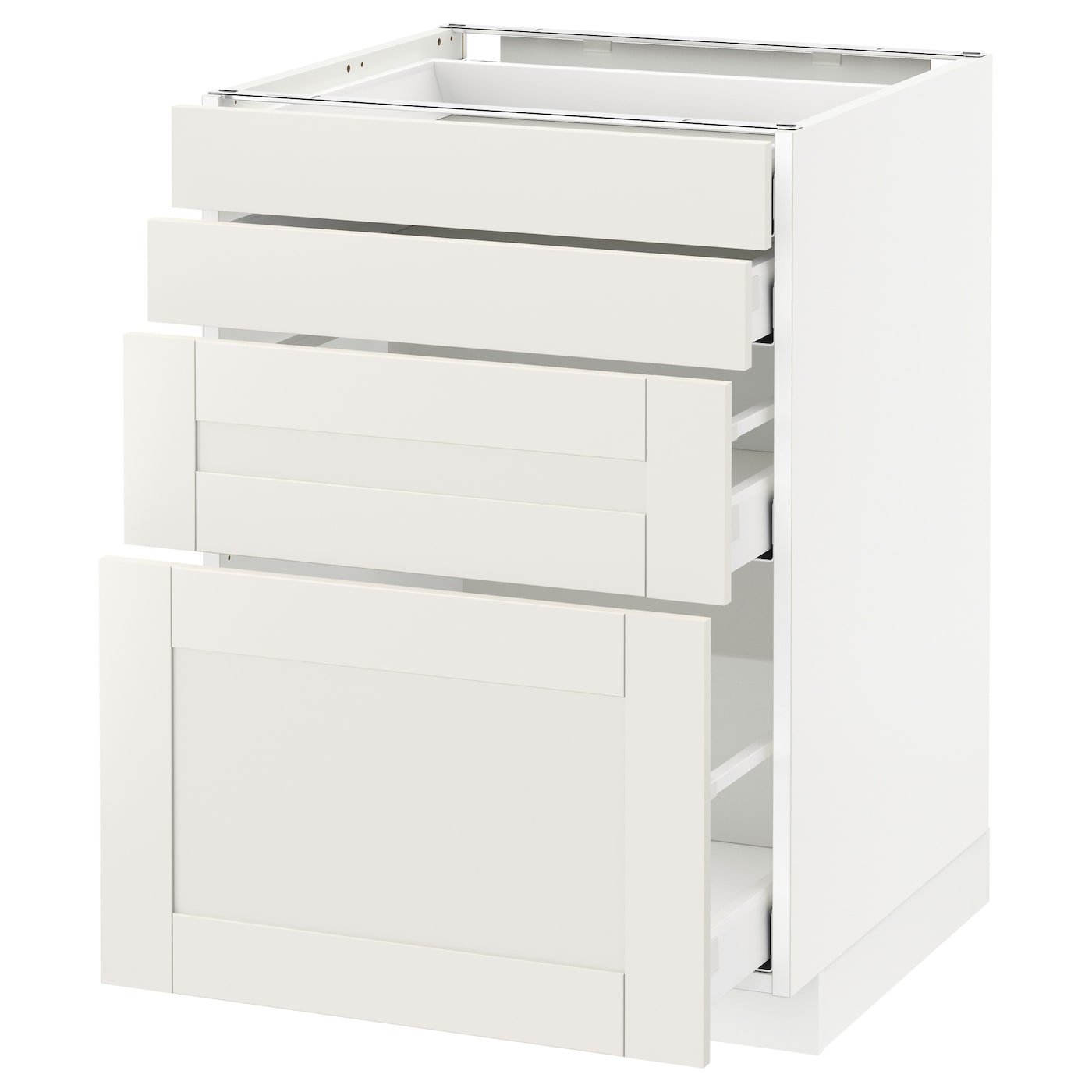 Фото Напольный шкаф 4 фронтальных панели / 4 ящика МЕТОД / МАКСИМЕРА