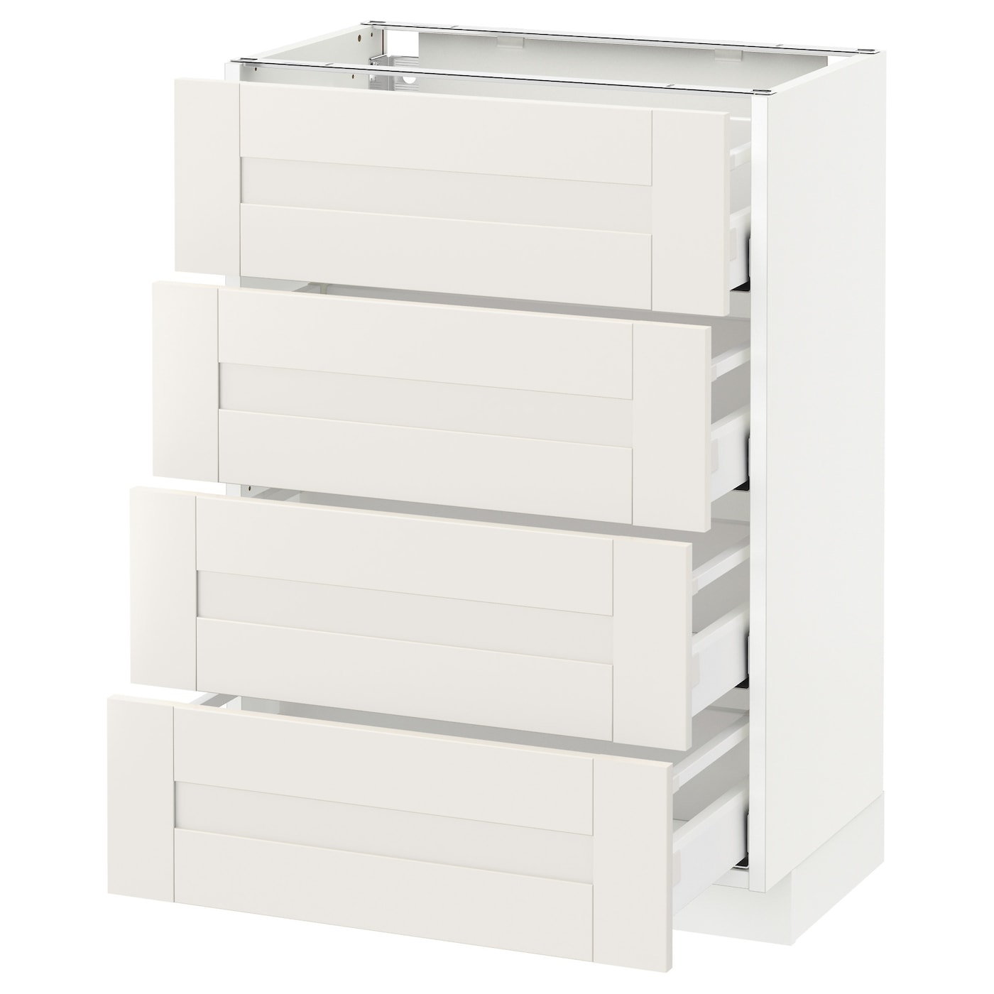 Фото Напольный шкаф 4 фронтальных панели / 4 ящика МЕТОД / МАКСИМЕРА