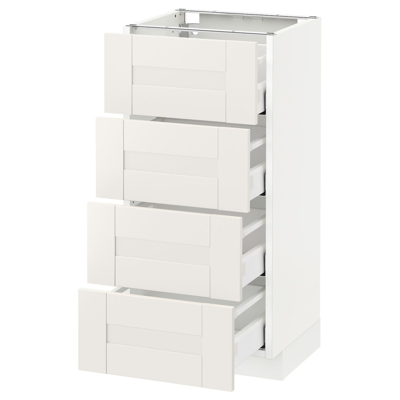 Фото Напольный шкаф 4 фронтальных панели / 4 ящика МЕТОД / МАКСИМЕРА