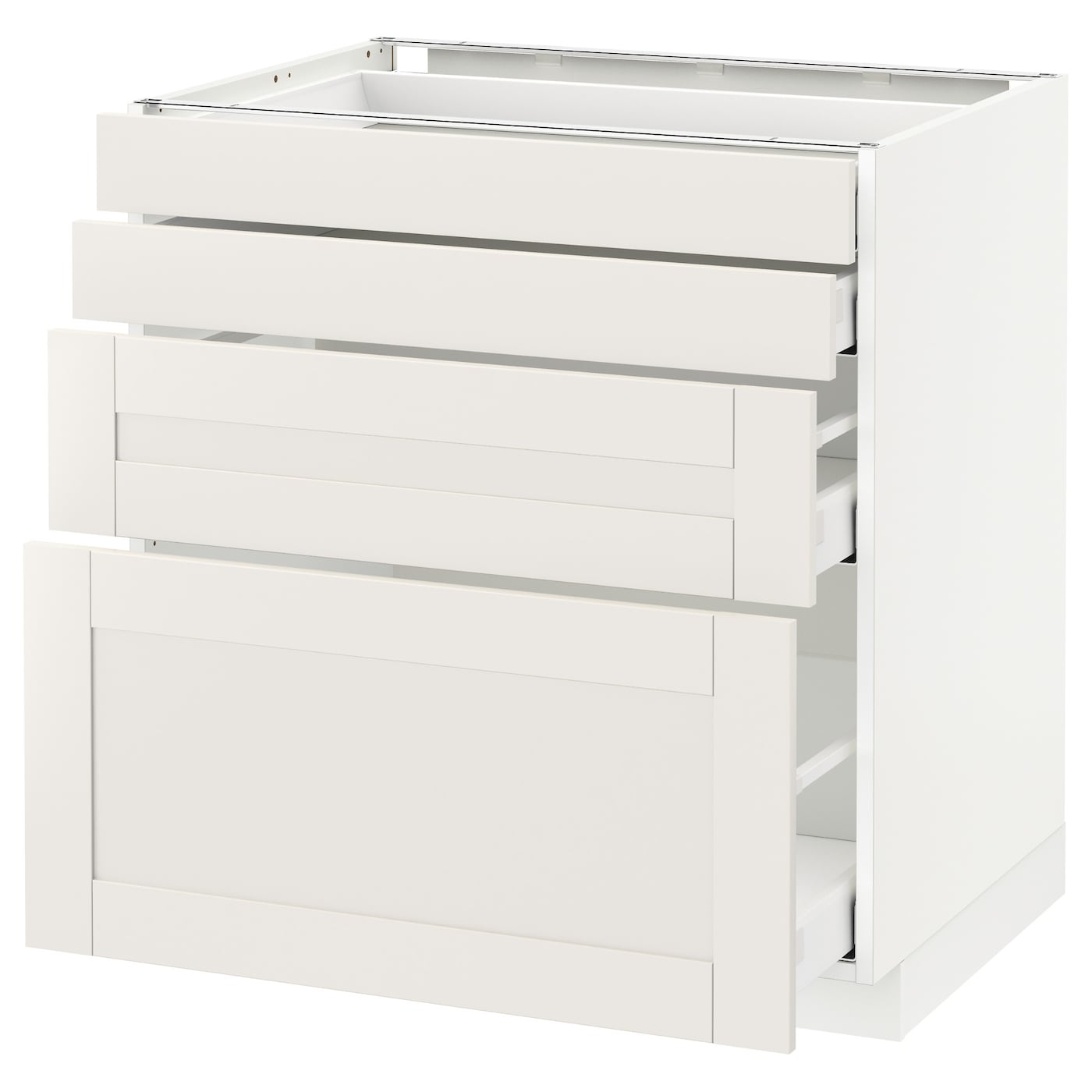 Фото Напольный шкаф 4 фронтальных панели / 4 ящика МЕТОД / МАКСИМЕРА