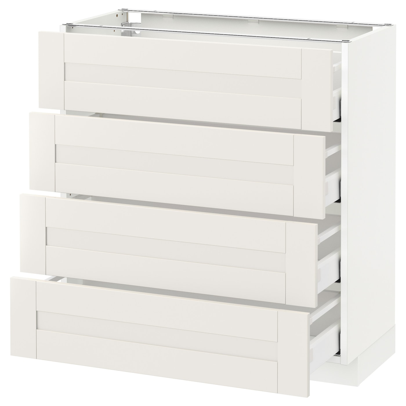 Фото Напольный шкаф 4 фронтальных панели / 4 ящика МЕТОД / МАКСИМЕРА