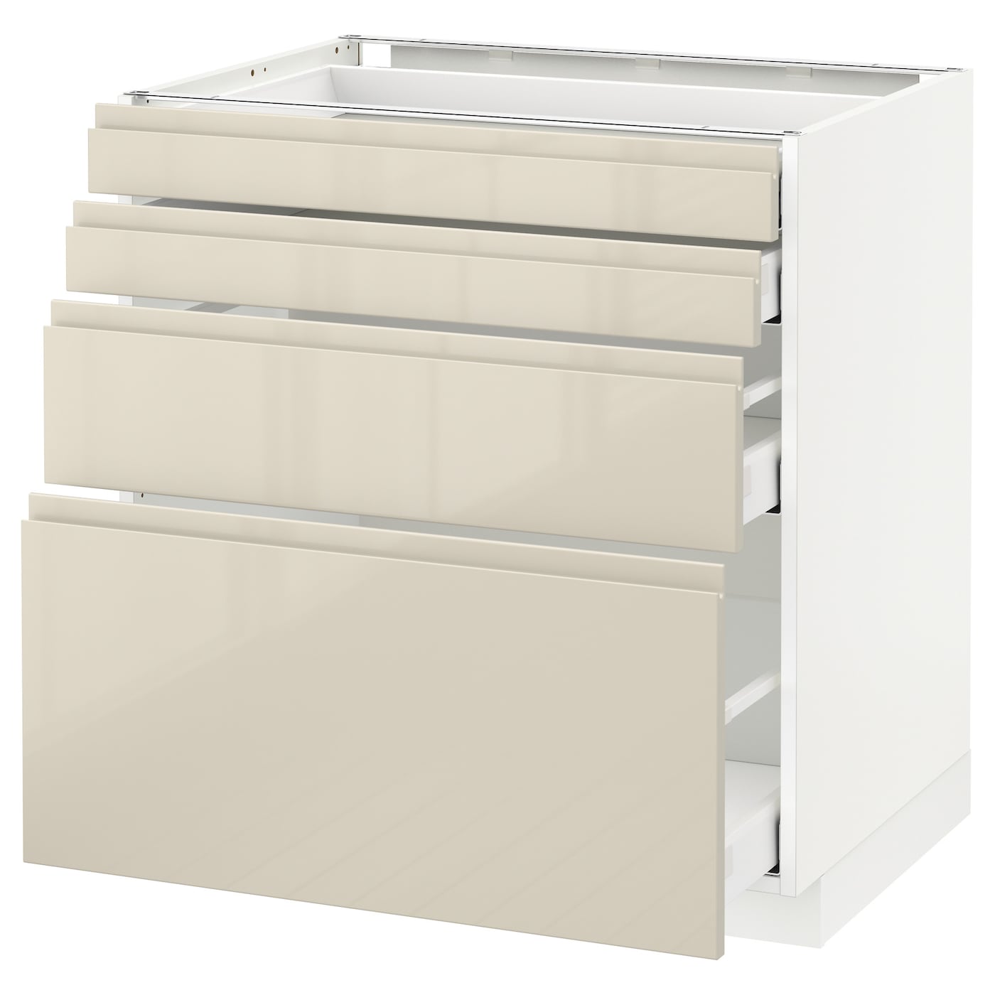 Фото Напольный шкаф 4 фронтальных панели / 4 ящика МЕТОД / МАКСИМЕРА