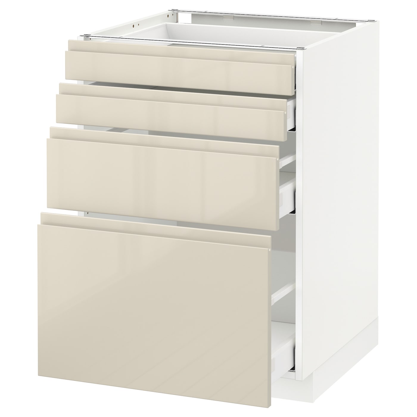 Фото Напольный шкаф 4 фронтальных панели / 4 ящика МЕТОД / МАКСИМЕРА