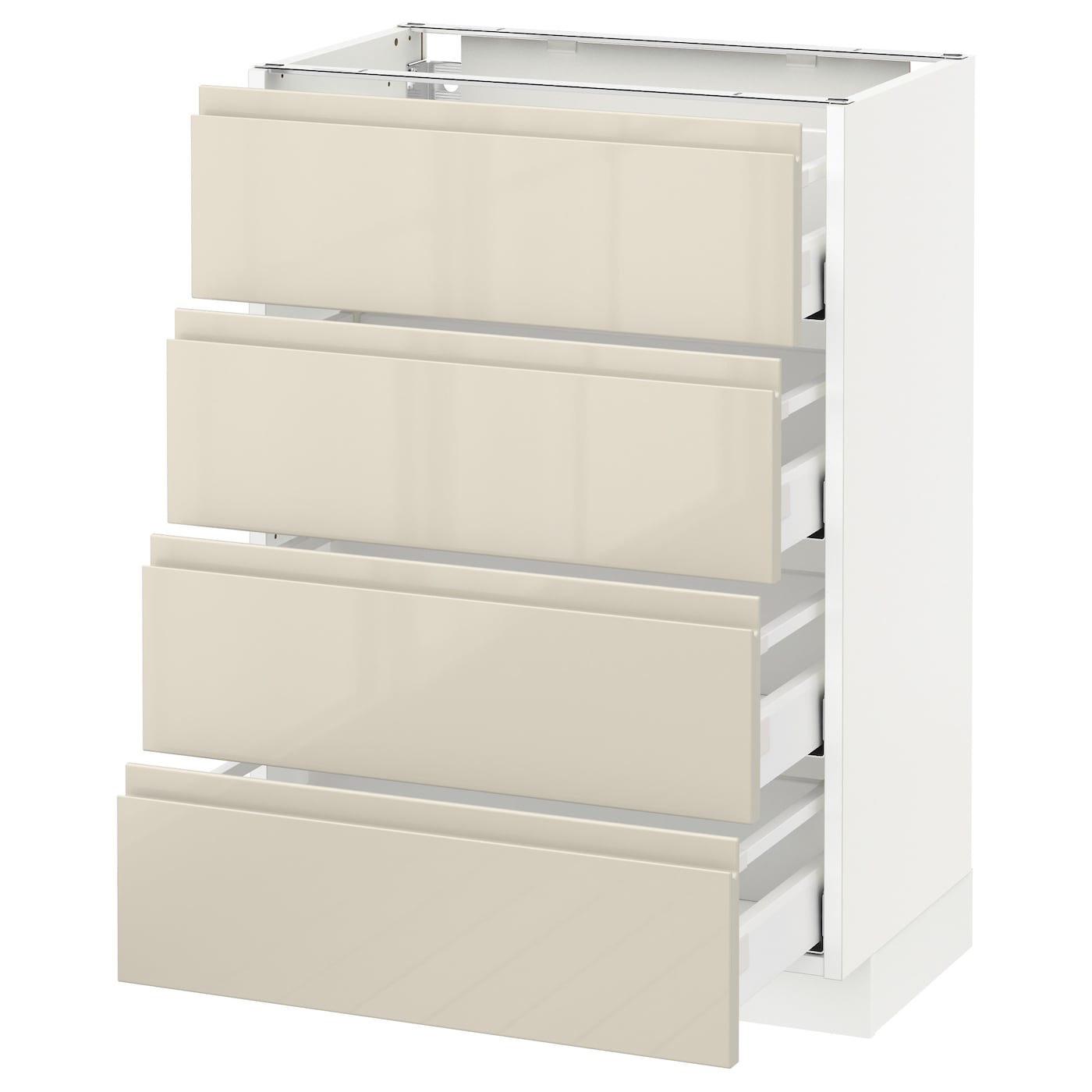 Фото Напольный шкаф 4 фронтальных панели / 4 ящика МЕТОД / МАКСИМЕРА