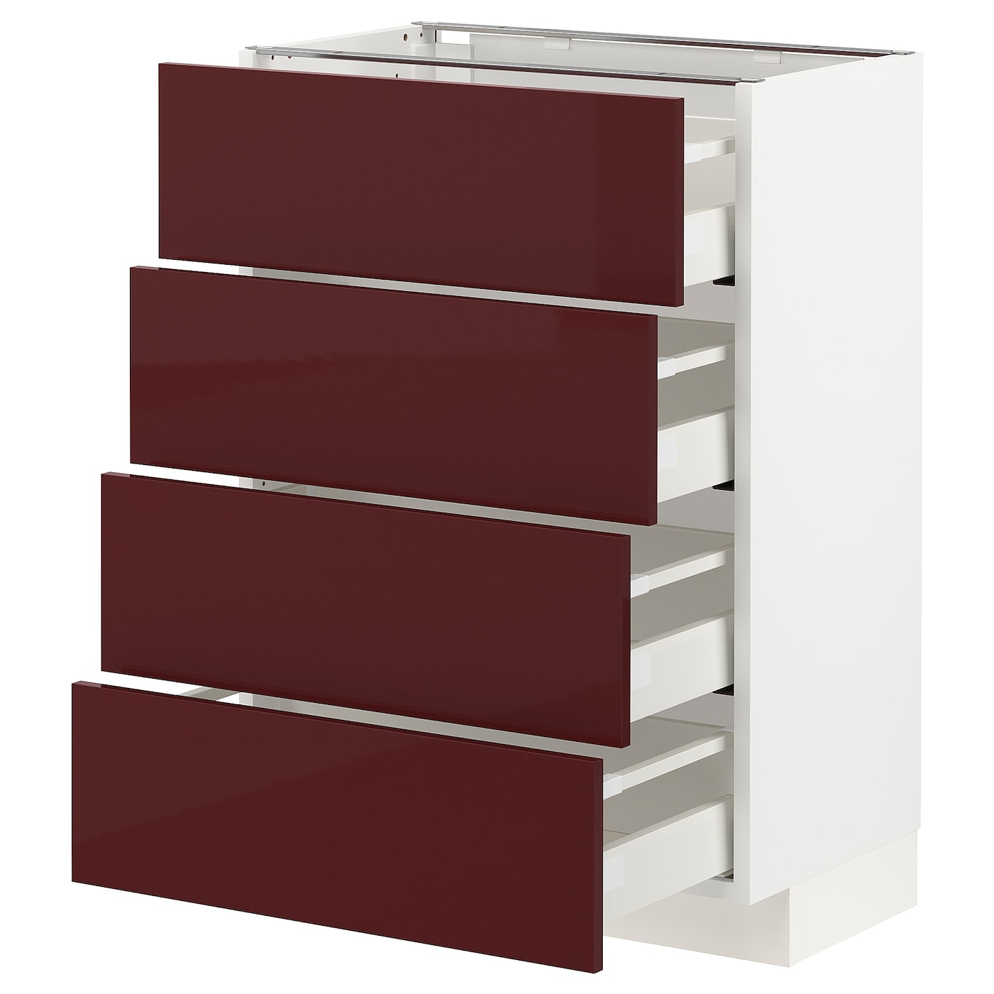 Фото Напольный шкаф 4 фронтальных панели / 4 ящика МЕТОД / МАКСИМЕРА