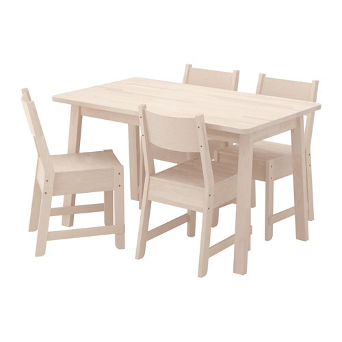 Фото Стол и 4 стула НОРРОКЕР / НОРРОКЕР